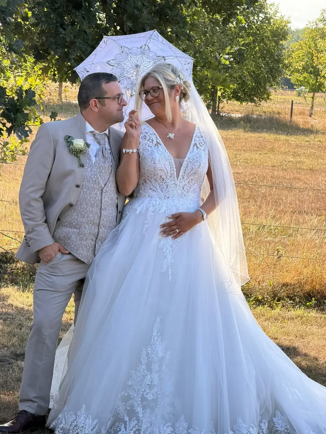 Brautpaar bei einer Hochzeit im Rheingau